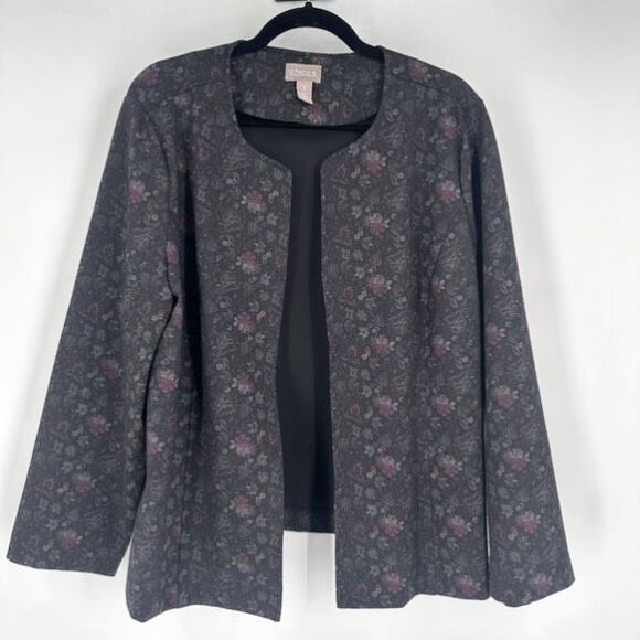 Chico’s Floral Wonderland Printed Ponte Knit Jacket Blazer Size XL Size 3 - Picture 1 of 10